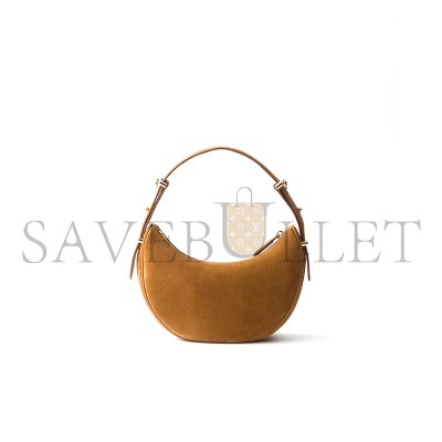 PRADA ARQUÉ SUEDE SHOULDER BAG 1BC194 (22.5*18.5*6cm)